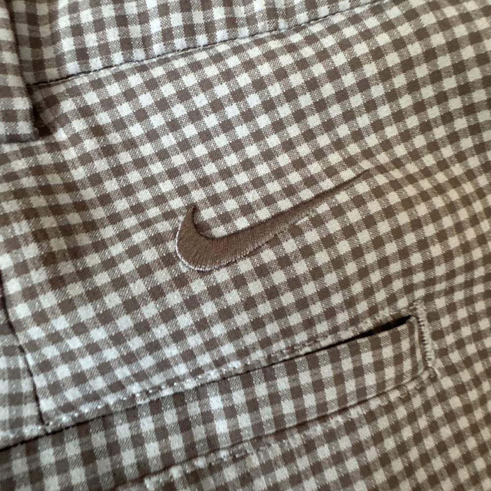 Nike Golf Checkered Gray Pants 40x32 Flat Front Dri Fit - Picture 8 of 8